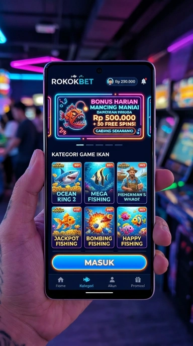 Layar utama rokokbet — antarmuka bersih setelah instalasi